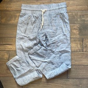 Athleta cabo linen jogger size 4 light blue